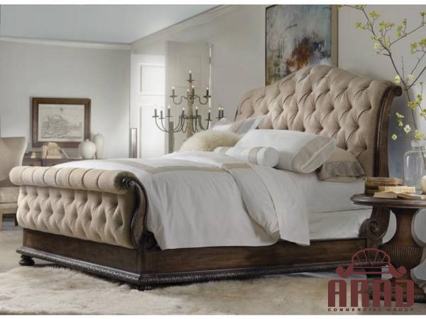 Buy white fabric upholstered bed at an exceptional price